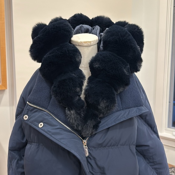 Max & Moi Dora Hooded Puffer Coat - Navy - Picture 11 of 16